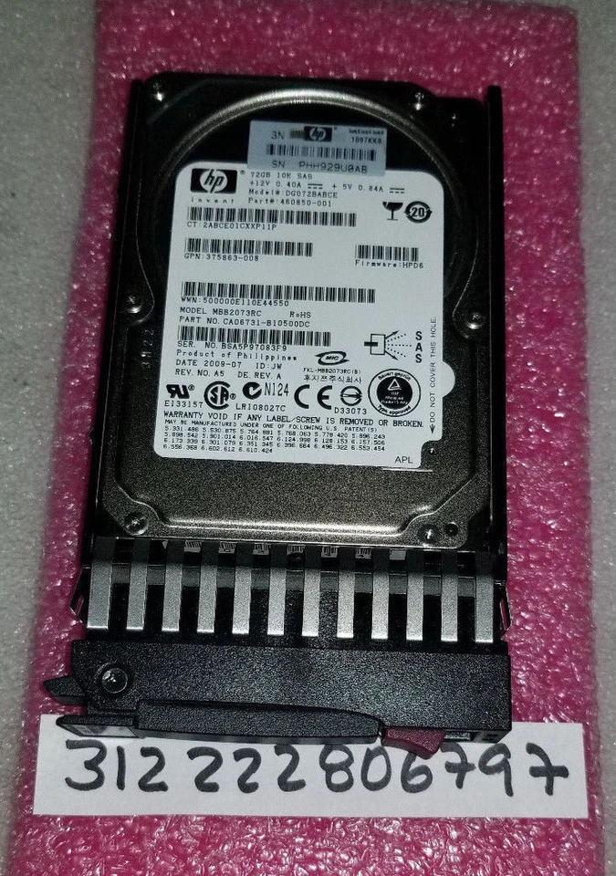 CA06731-B10500DC 72GB 10K SAS 2.5'' Hard Drive - Image 1 of 1