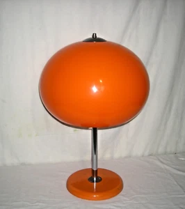 LAMPE CHAMPIGNON ORANGE - GRAND MODELE - design 60 - 70 - Foto 1 di 9