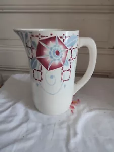 Toilettenkrug Aus Fayence Mit Art Déco Dekor Signiert Frankreich C - Bild 1 von 12