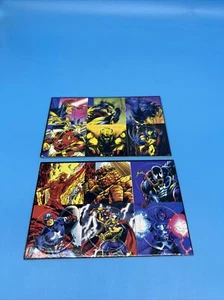 Vintage Pogs - Lot Of 6 In Sheet Uncut Marvel Comics X-MEN Wolverine Juggernaut - Picture 1 of 9