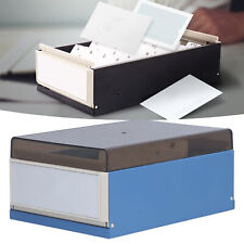 KW-trio Index Card Holder Blue Large Capacity Storage Box For Office Supply Blw