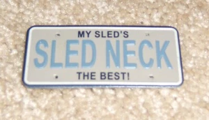 Karen Foster Open Stock License Plate ~ Winter Sports ~ Sledding - Picture 1 of 1