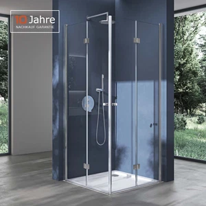Duschkabine 90x90 120x120 Duschabtrennung Eckeinstieg Falttür 180° ESG mit NANO - Bild 1 von 20