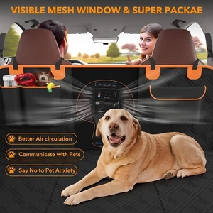 Meern Estensore Sedile Schienale per Cani - Fondo Rigido Coprisedile Auto per Cani, Acqua - Foto 1 di 10