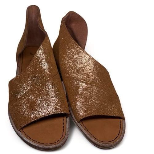 MBT Free People Mont Blanc D'Orsay sandalo donna taglia 37 6 5 US pelle bronzo NUOVO