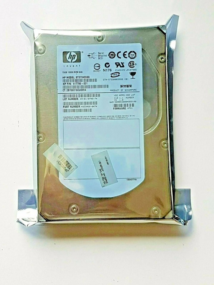 73 GB SAS HP ST373455SS 15000RPM 16MB Disco Rigido Interno 3.5" - Immagine 1 di 1
