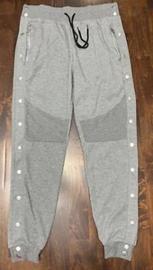 CARBON Grey Tear Away Side Snap Joggers / Sweatpants Men’s Size Small - Picture 1 of 6