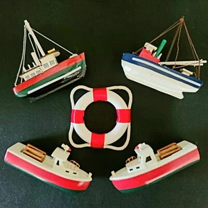 Adornos decorativos de madera pequeña para pesca y langosta estaciones náuticas - Imagen 1 de 24