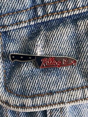 Cuchillo “Killing It” Pin Esmalte Plateado - Excelente Estado Foto 1 de 4