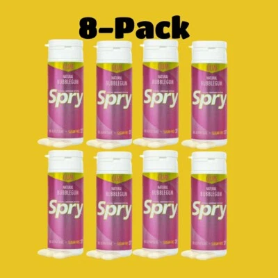 Paquete de 8 chicles SPRY XILITOL CHICLES sin azúcar sin aspartamo 27 piezas cada uno Foto 1 de 4