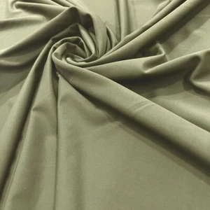 Tessuto Poliestere Elasticizzato Poly Recycle Tinta Unita Verde Oliva Opaca Finitura ♻️ - Foto 1 di 5