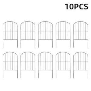 10Stk. Beetzaun Metall Gartenzaun Eisen Beeteinfassung Beetumrandung Garten Deko - Bild 1 von 11