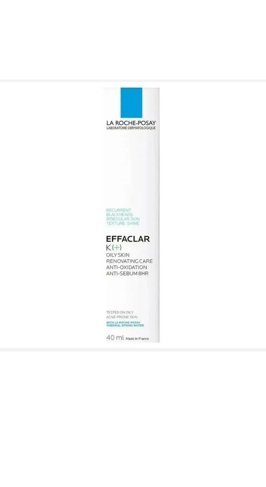 La Roche-Posay EFFACLAR K(+) Oily Skin Renovating Care 8hr Anti Sebum 40ml New - Image 1 of 1