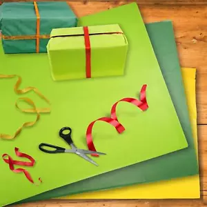 Ostern Seidenpapier Geschenk große Blätter in limettengrün gelb smaragdgrün - Bild 1 von 7