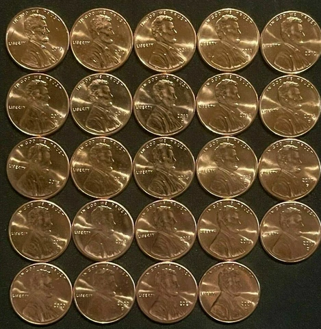 2010-2023 P and D Lincoln Shield Cent - Set of 28 - RED BRILLIANT UNCIRCULATED Cover