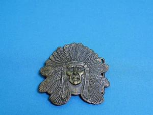 Deane & Adams Sitting Bull Chief of the Sioux Belt Buckle - Picture 1 of 7