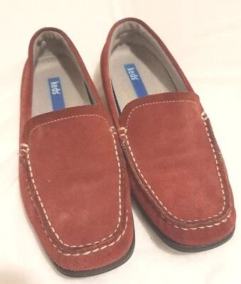  Zapatos mocasines Keds rojos de gamuza sin cordones para mujer talla 6,5 Foto 1 de 4