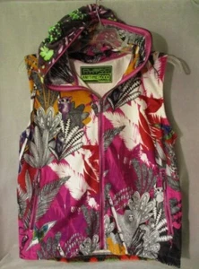 CUSTO BARCELONA Hoodie Vest Womens size 1 Colorful Graphics Rare Anytime Good - Picture 1 of 7