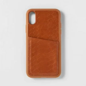 Menge 10 Heyday für Apple iPhone X/XS Hülle mit Taschen - Hellbraun Krokodil - Bild 1 von 1