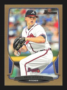2013 Bowman Baseball Gold #82 Kris Medlen