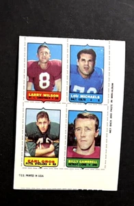 1969 Topps 4-In-1 Larry Wilson/Lou Michaels/Gros/Cambell VG-EX Football Card - Picture 1 of 1