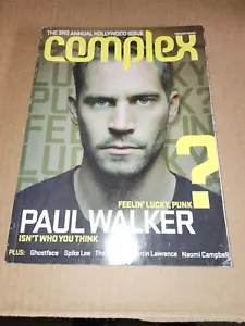 Complex Paul Walker Magazine Original Issue - Picture 1 of 4