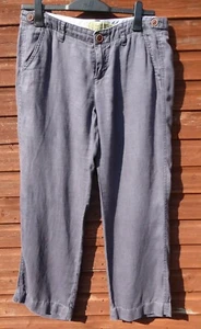 Fat Face blue linen trousers, size 12 - Picture 1 of 3