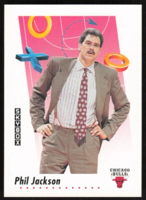 1991-92 SkyBox Phil Jackson Basketball Card #381 - Chicago Bulls - Image 1 of 2