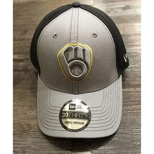 Milwaukee Brewers MLB New Era Grayed-Out Neo 39THIRTY Flex Hat S/M New - Picture 1 of 7