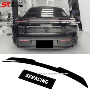 For 2020-2024 Porsche Taycan Glossy Black Rear Trunk Lip Spoiler Wing Body Kits - Picture 1 of 30