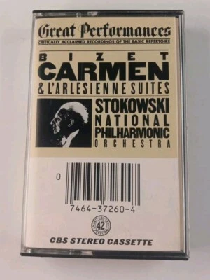 Bizet: Carmen Suites (National Phil. Orch; Leopold Stokowski) (Cassette) TESTED - Image 1 of 4