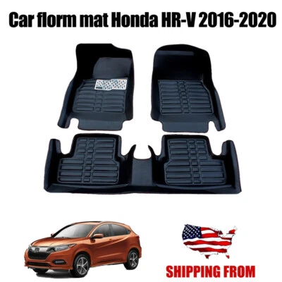 Alfombrilla impermeable antideslizante de cuero XPE negra para Honda HR-V 2016-2020 Foto 1 de 4