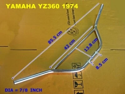 Fit YAMAHA YZ360 1974 TT500 600  XT250 CHROME PLATED HANDLE BAR  [mi5041] - Image 1 of 4
