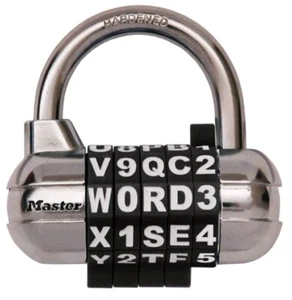 Master Lock 1534DBLK Combination Lock 2-1/2in (64mm) Letters Numbers Padlock - Picture 1 of 3