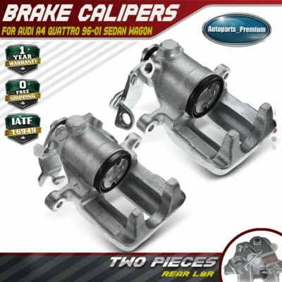 Pinza de freno trasera del lado del conductor y del pasajero 2 piezas para Audi A4 Quattro 1996-2001 Foto 1 de 4
