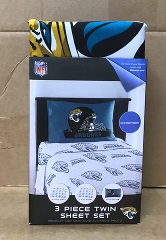 NFL Jacksonville Jaguars 3 Piece Twin Sheet Set G26 Cover