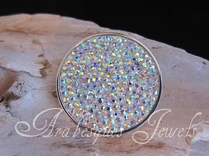LARGE COIN/MONEDA ONLY FOR STERLINA MI MILANO NECKLACE/KEEPER. GENUINE CRYSTAL - Picture 1 of 2