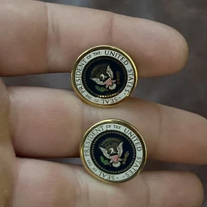 Gemelli Ronald W. Reagan Presidential Seal Casa Bianca firmati VIP a colori completi - Foto 1 di 5