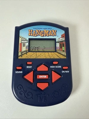 Milton Bradley MB Hangman Electronic Handheld Game Vintage 1995 Tested Works - Image 1 of 4
