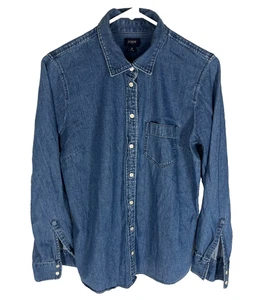J. Crew #AB628 Jeanshemd Damen L/S Signature Fit Knopfleiste Oberteil M - Bild 1 von 5