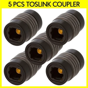 5 Pack Toslink Coupler Digital Optical Audio Adapter Optic Fiber Cable Extender - Picture 1 of 2