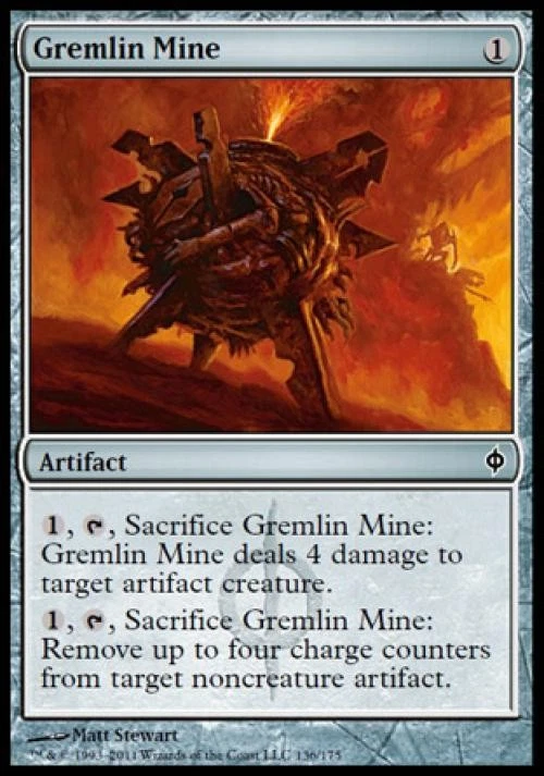 Gremlin Mine -Foil Light Play MTG New Phyrexia - Image 1 of 1