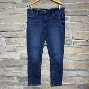 BKE Payton Jeans Womens 30 Blue Dark Wash Stretch Denim Mid Rise Skinny Pants - Picture 1 of 7