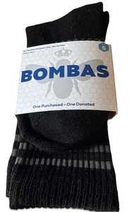 Bombas Unisex Black Crew Socks Size Small - Picture 1 of 2
