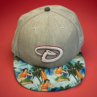 New Era 59Fifty Arizona Diamondbacks Hawaiian Holiday Hulu Dancer Snapback Hat - Image 1 of 4