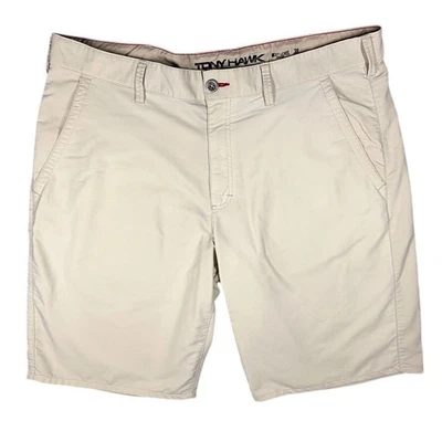 Pantalones Cortos Tony Hawk Para Hombre 38 Caqui Beige Rendimiento Chino Next Level Skateboard Y2K Foto 1 de 4