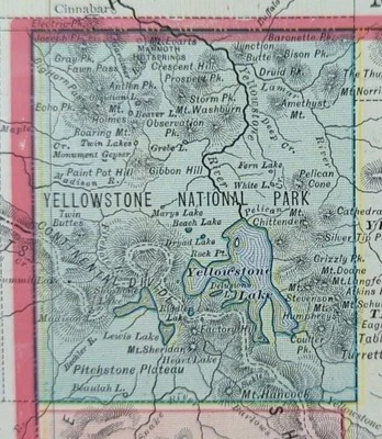 Mapa WYOMING 1904 de colección 22"x14" ~ antiguo original CHEYENNE GREEN RIVER WY Foto 1 de 4