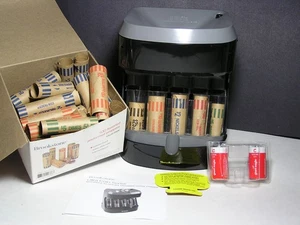 Brookstone Coin Sorter, coin rolls and new batteries - Picture 1 of 4