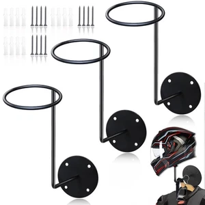 Motorradzubehör, 3er Pack Helmhänger Helmhalter Gepäckträger Wandmontage... - Bild 1 von 6