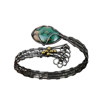 Дружба день сделка куприт хризоколла камень дизайнерский браслет браслет медь - Изображение 1 из 4